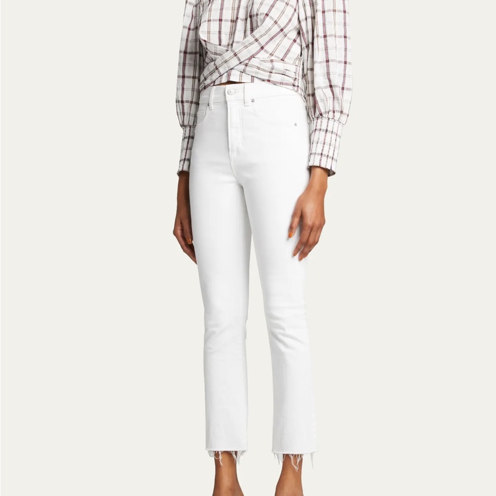 Veronica Beard Crisp White Ankle Jeans